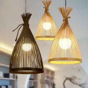 Hand-Woven Bamboo Pendant Lamp