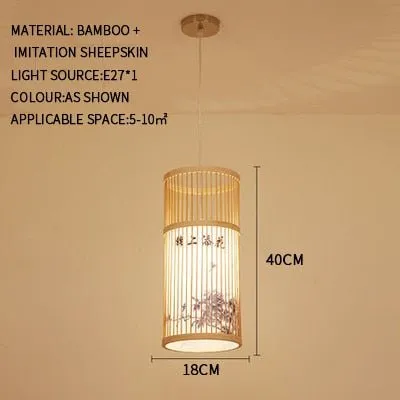 Hand-Woven Modern Bamboo Art Chandelier