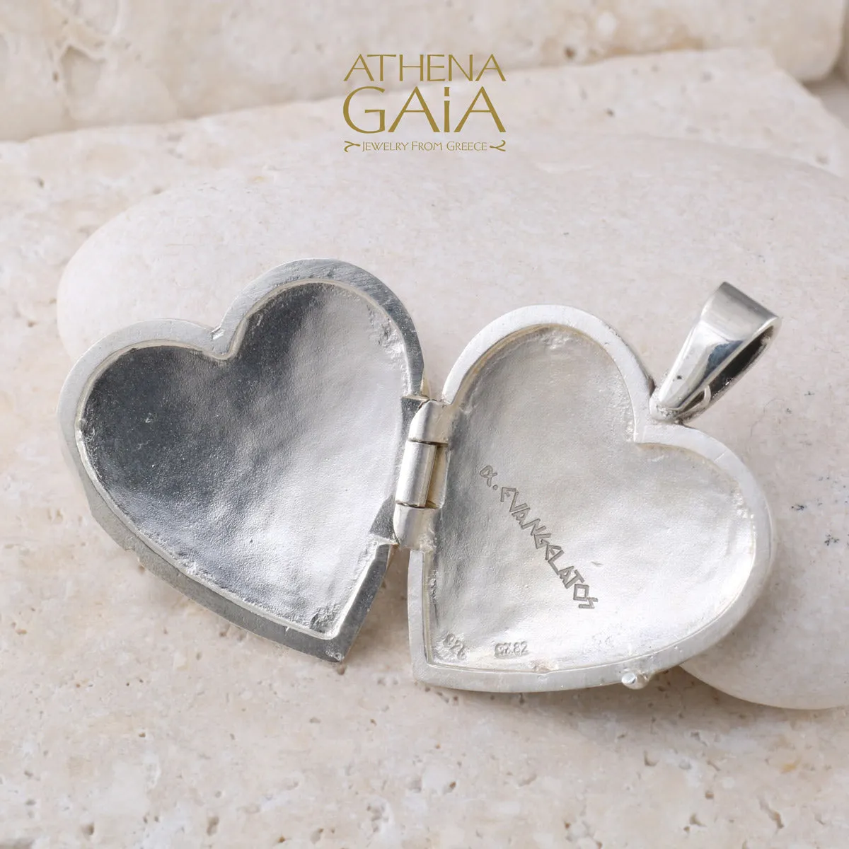Heart Shaped Dove Locket