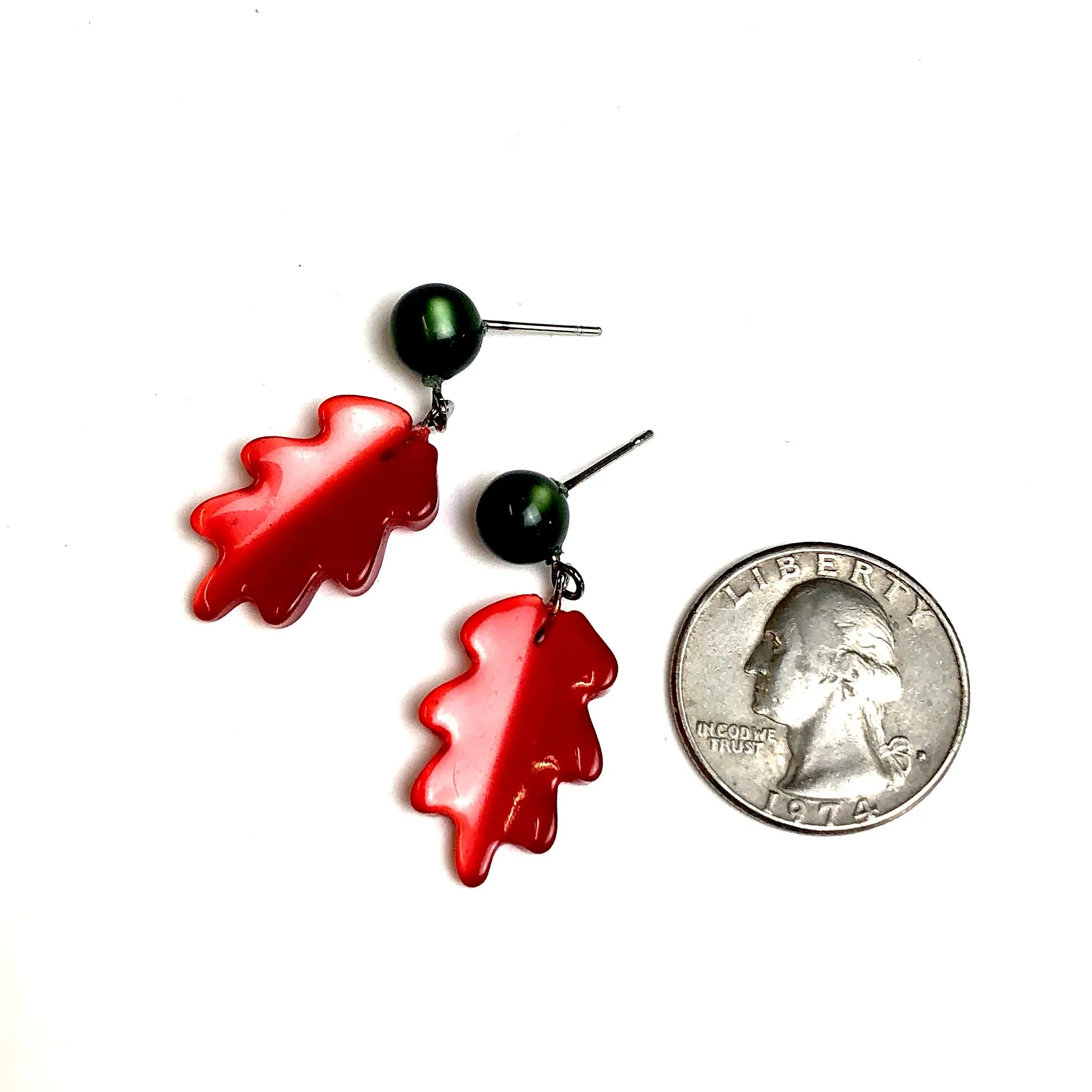 Holiday Sprig Moonglow Drop Earrings