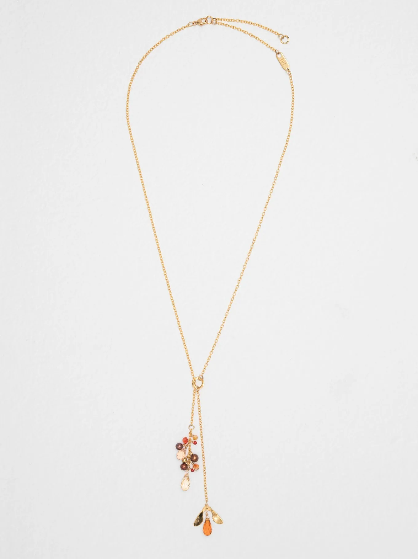 Holly Yashi Calla Lariat Necklace - Amber Dew