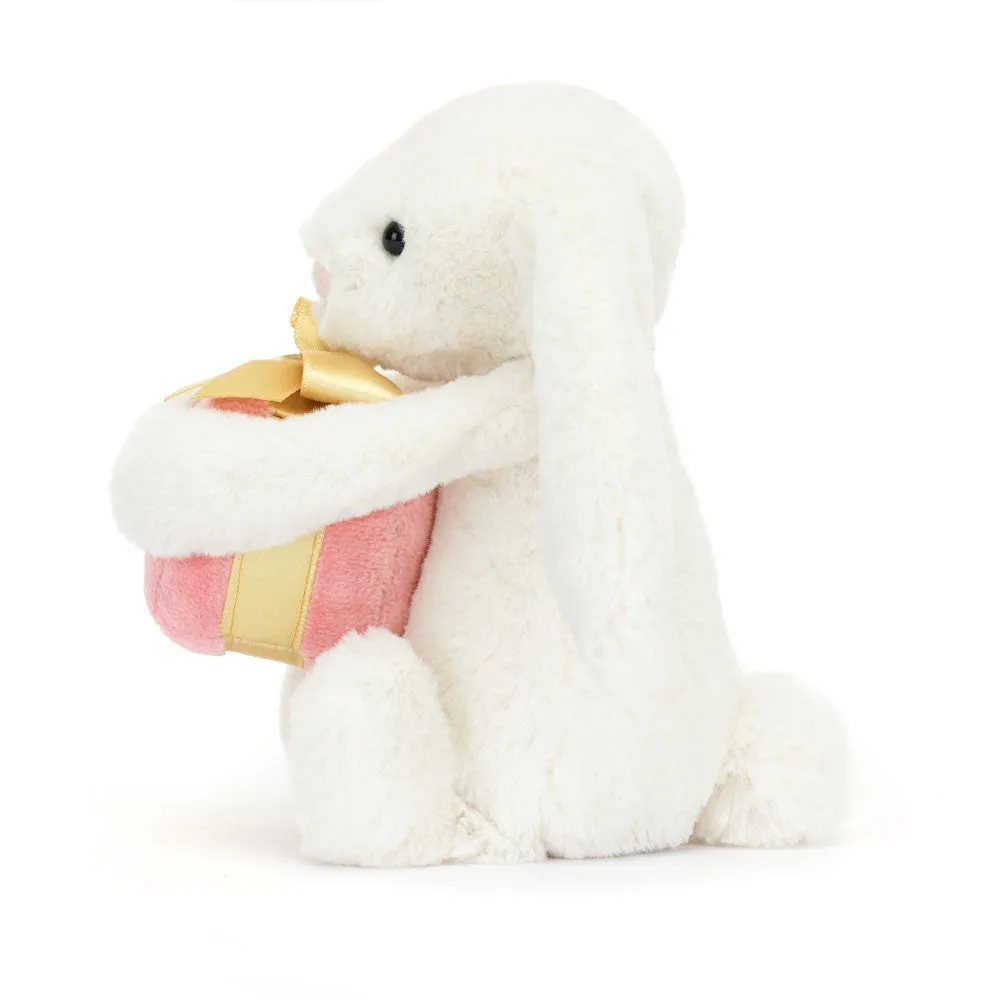 Jellycat Soft Toy Bashful Bunny with Present