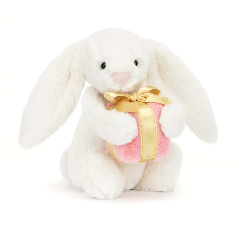 Jellycat Soft Toy Bashful Bunny with Present
