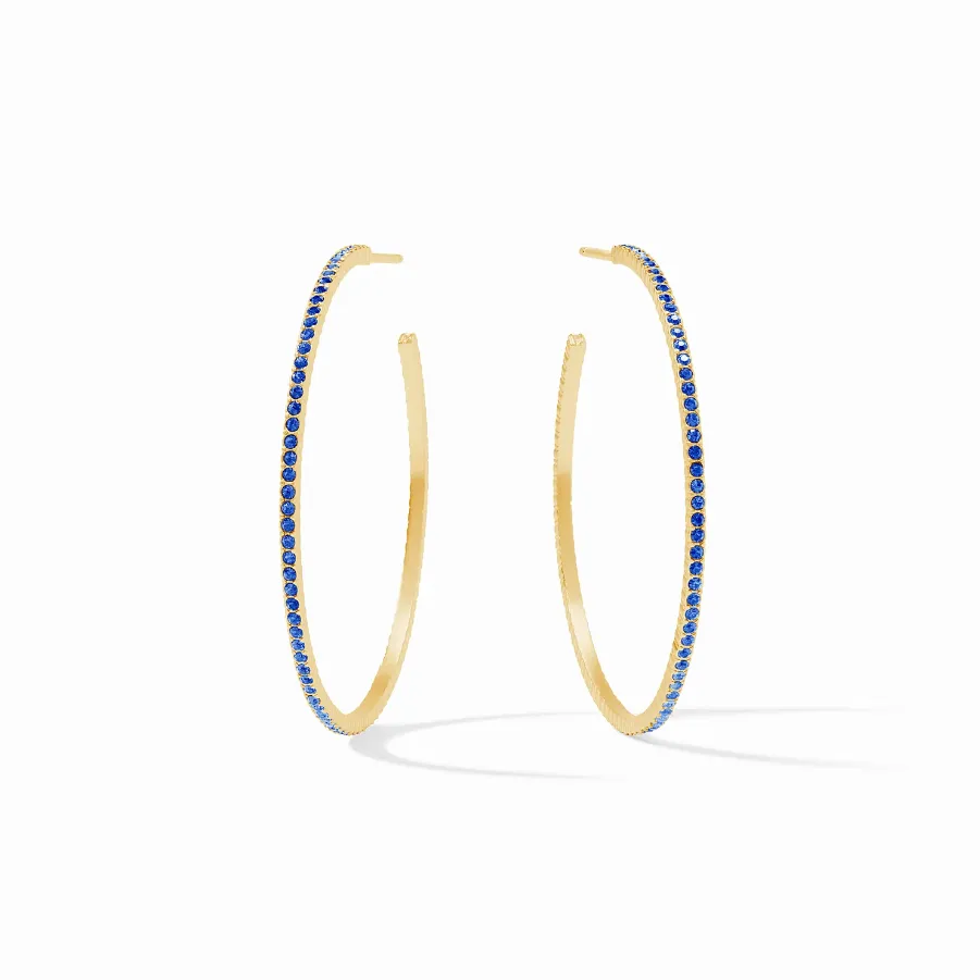 Julie Vos Windsor Sapphire Blue Hoops - Large