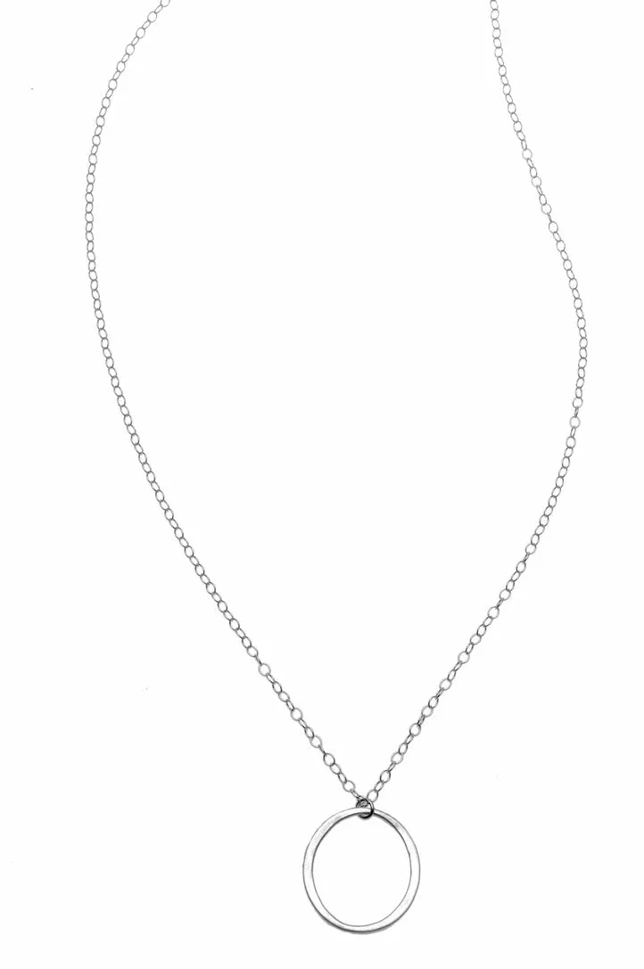 Kai Large Long Necklace Sterling Silver Cable Chain