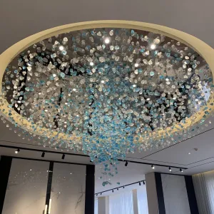 Light Luxury Multicolor Glass Stone Chandelier for Hotel/Living Room/Restaurant
