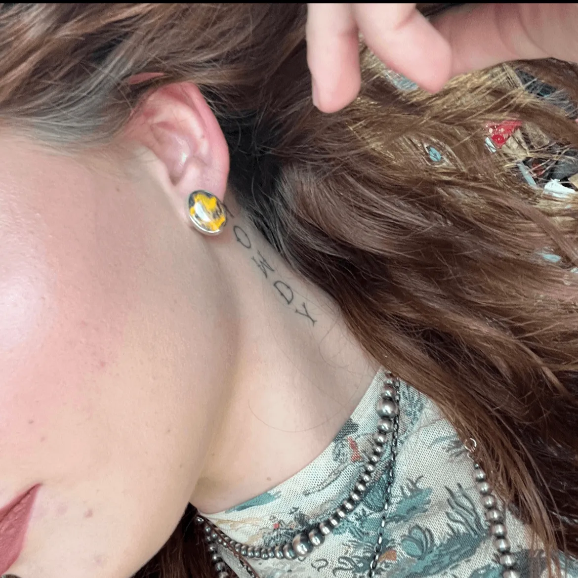 Little Bumble Bee Oval Stud Post Genuine Earring