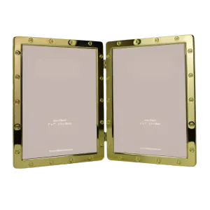 Locket Double Gold Frame  5x7