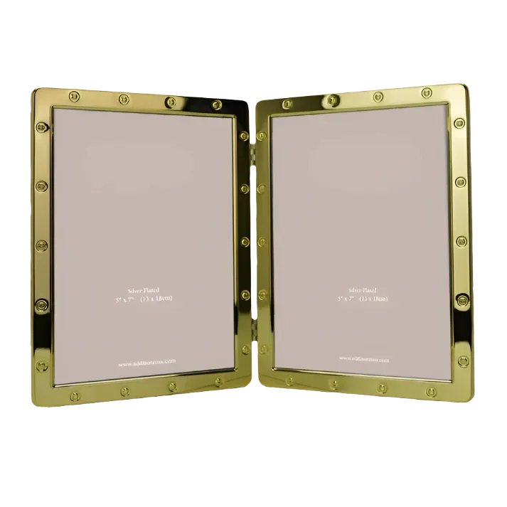 Locket Double Gold Frame  5x7