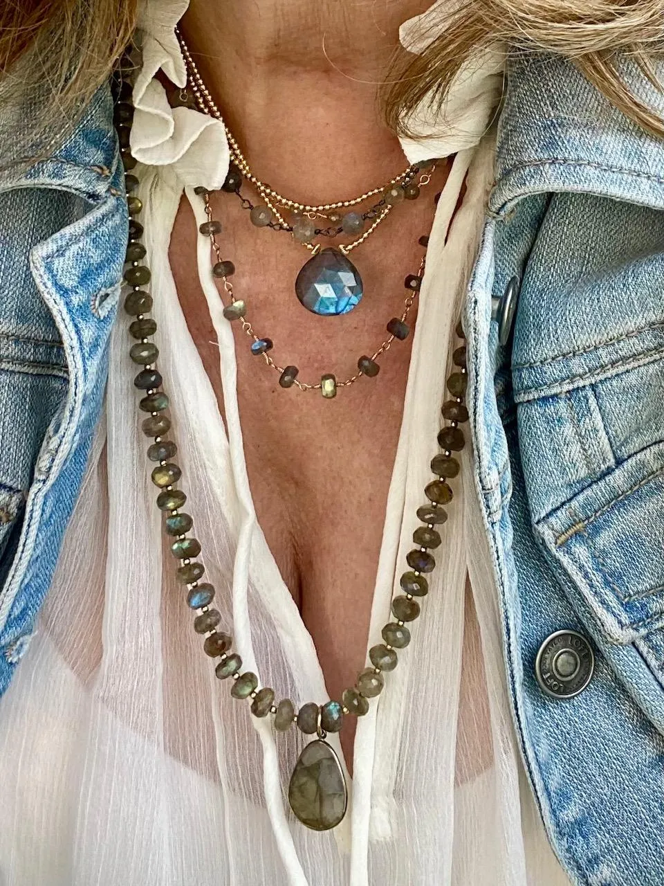 Long Labradorite Necklace - Shimmy