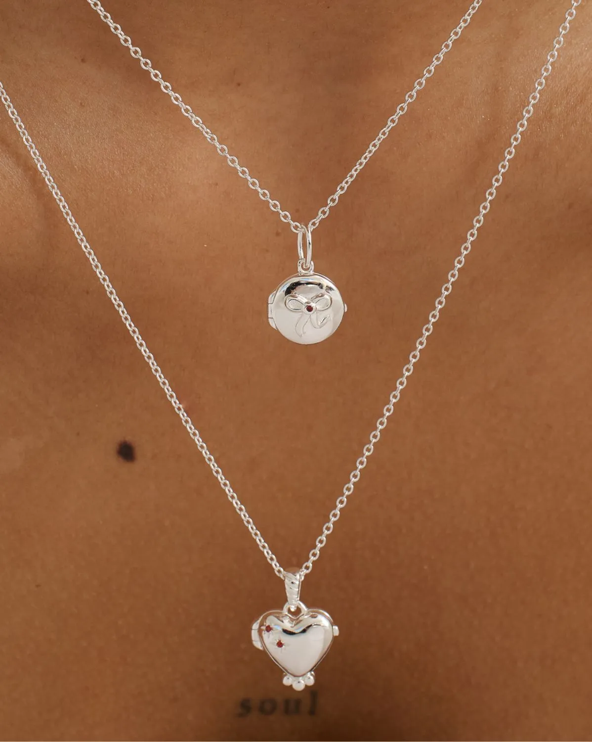 Love Heart Engravable Locket Necklace - Sterling Silver