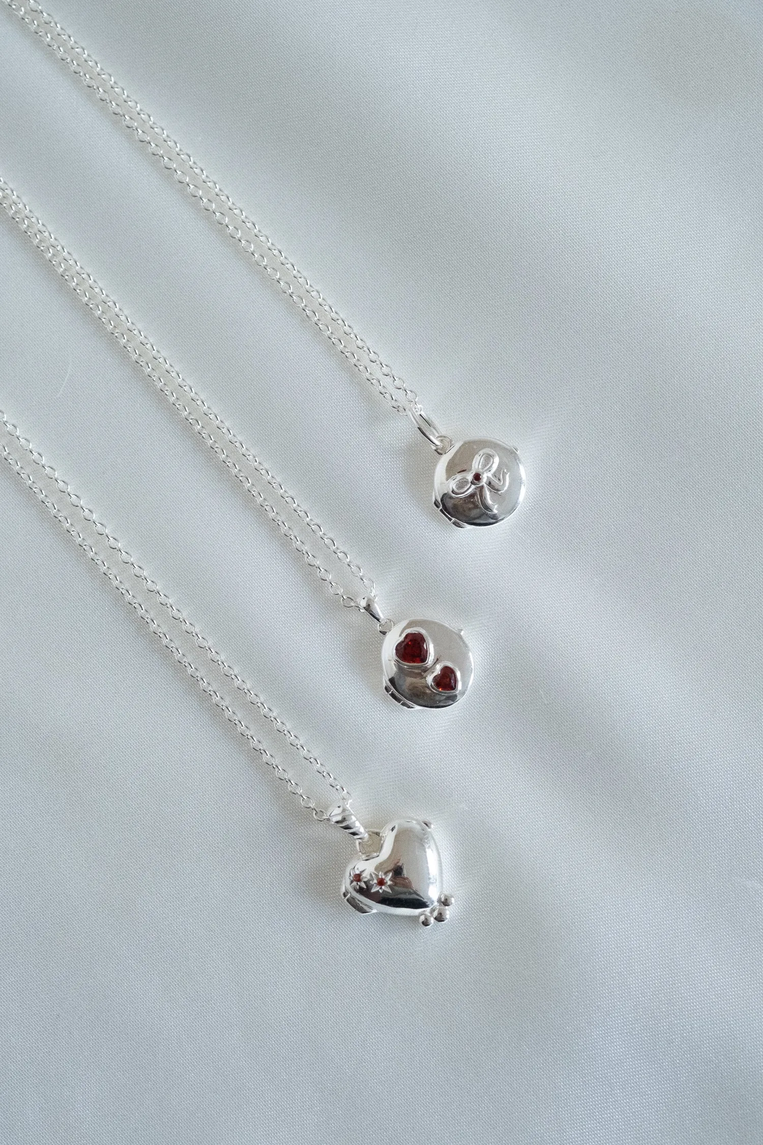 Love Heart Engravable Locket Necklace - Sterling Silver