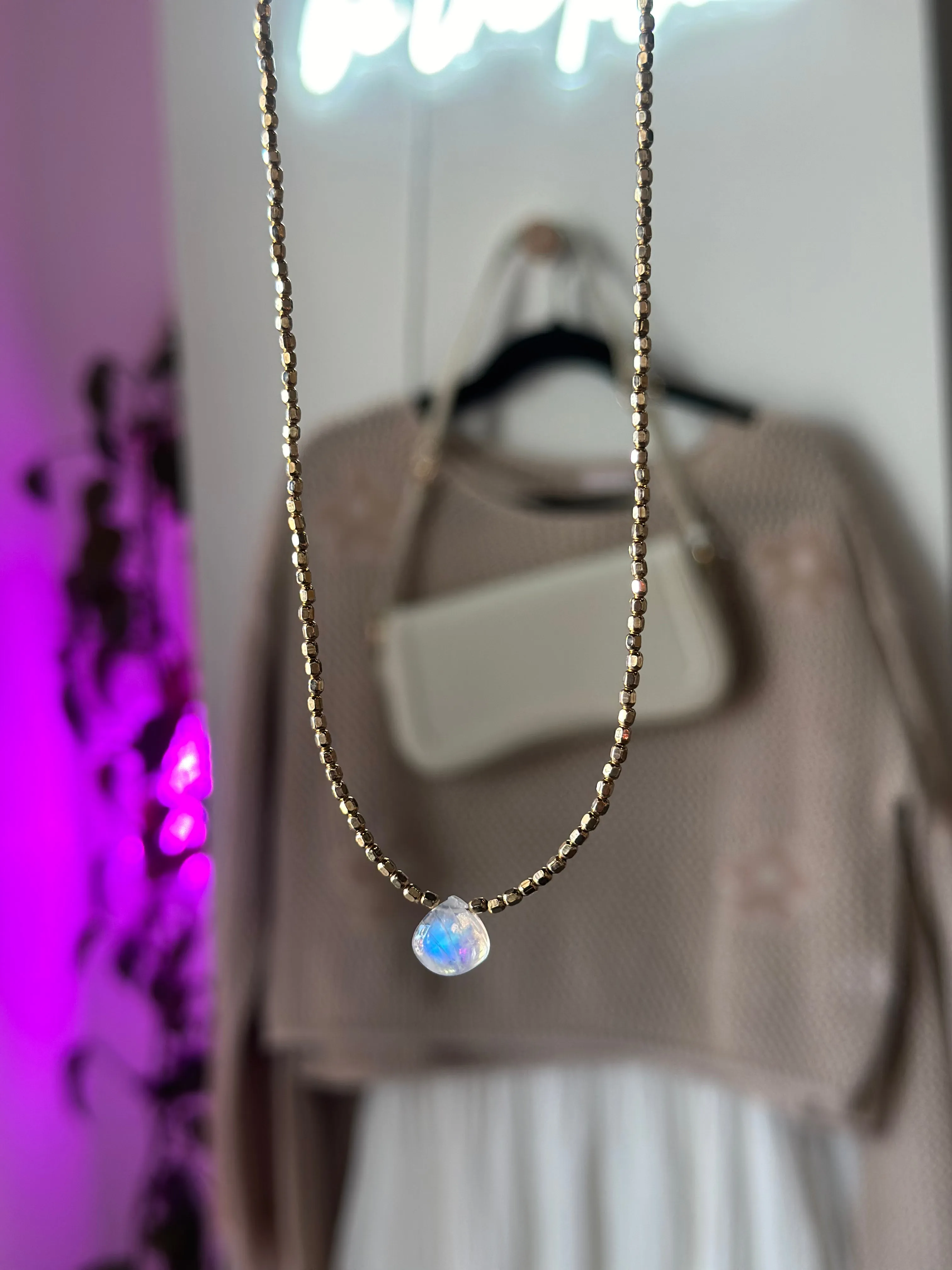 Lunar Glow Moonstone Necklace