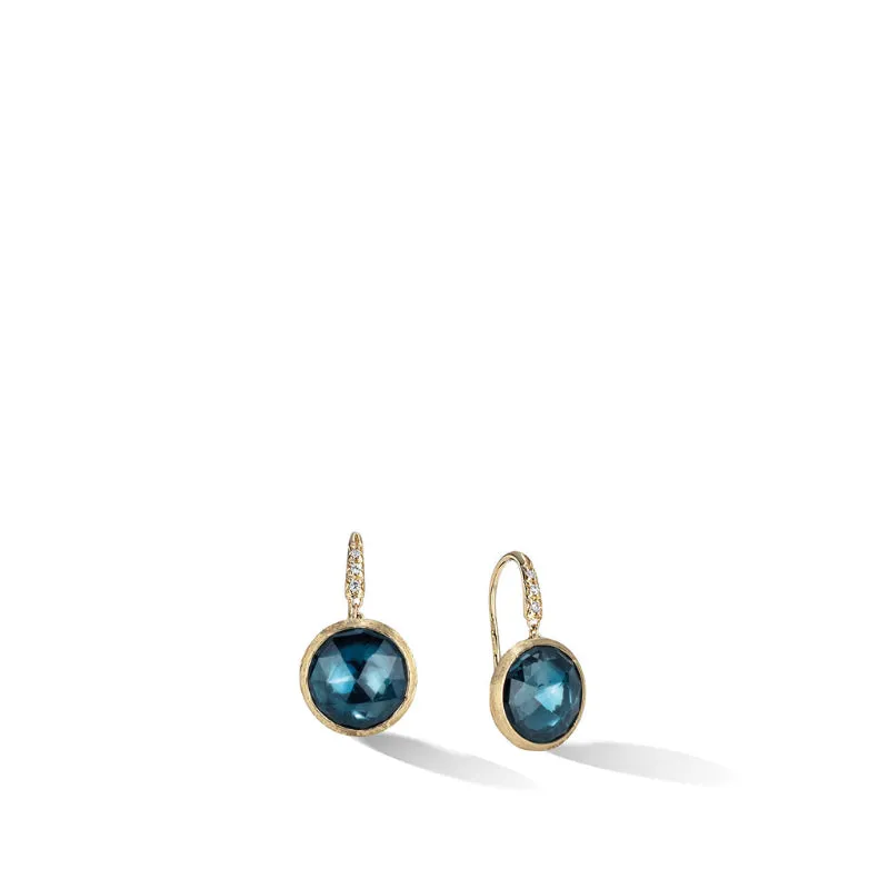 Marco Bicego Jaipur Color Collection 18K Yellow Gold and Diamond Small Drop Earrings