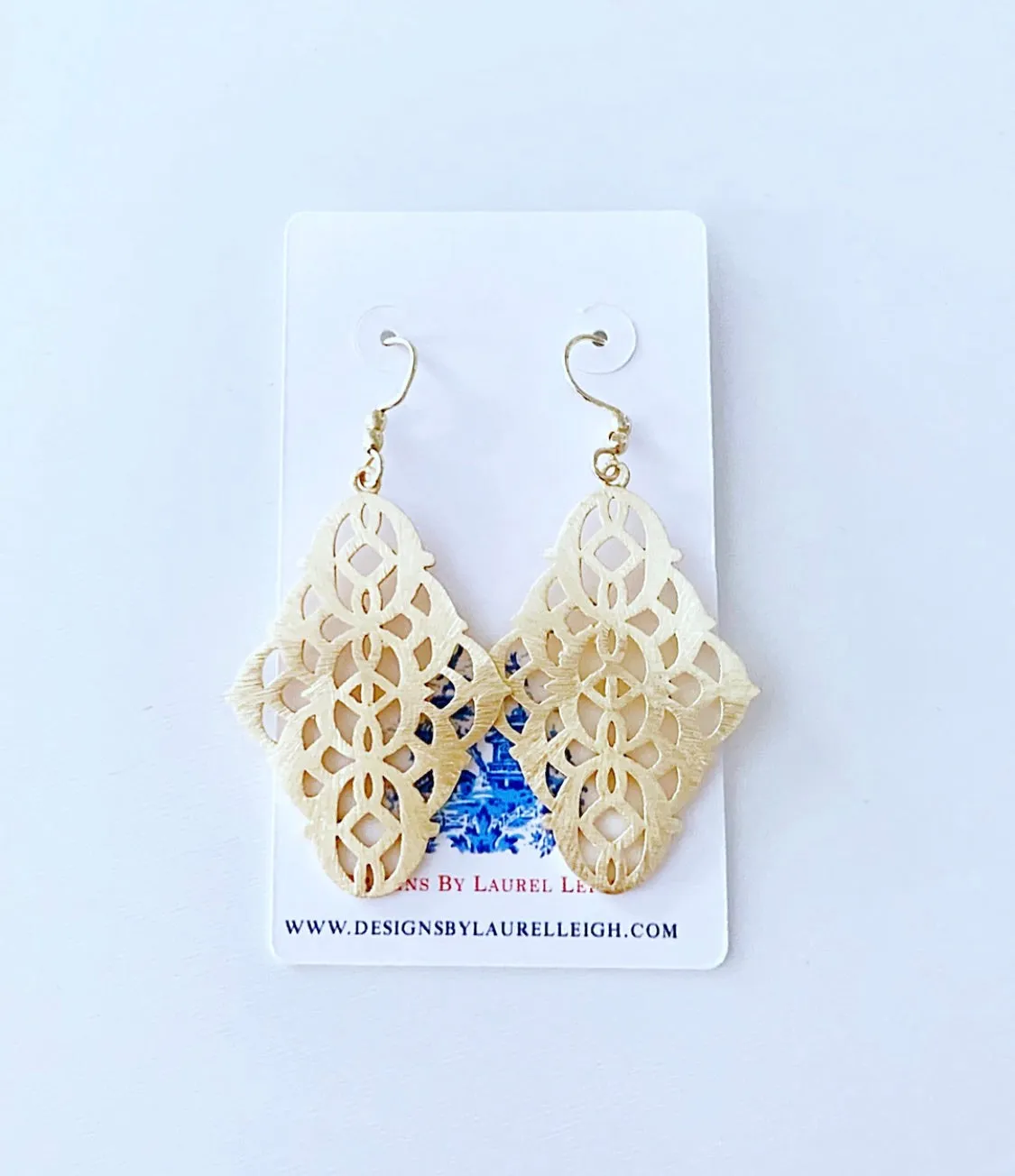 Marquis Filigree Earrings - Gold