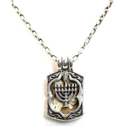 Michael Bromberg Sterling Silver Menorah in Motion Photo Locket Necklace