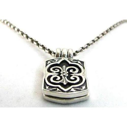 Michael Bromberg Sterling Silver Menorah in Motion Photo Locket Necklace