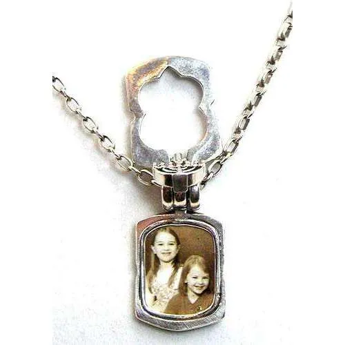 Michael Bromberg Sterling Silver Menorah in Motion Photo Locket Necklace