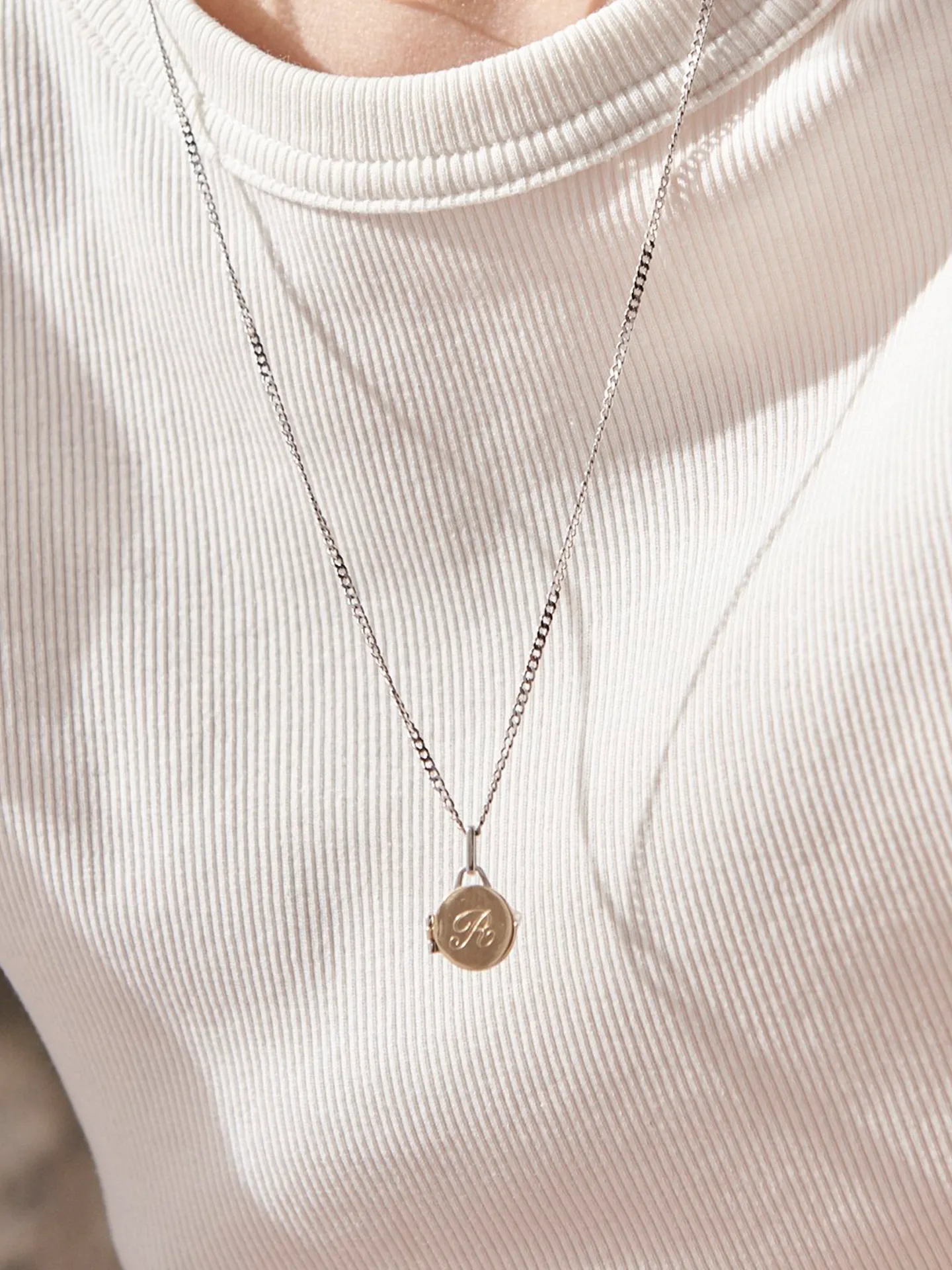 Mixed Metal Locket Pendant