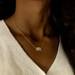 Moon Stone Pendant Necklace
