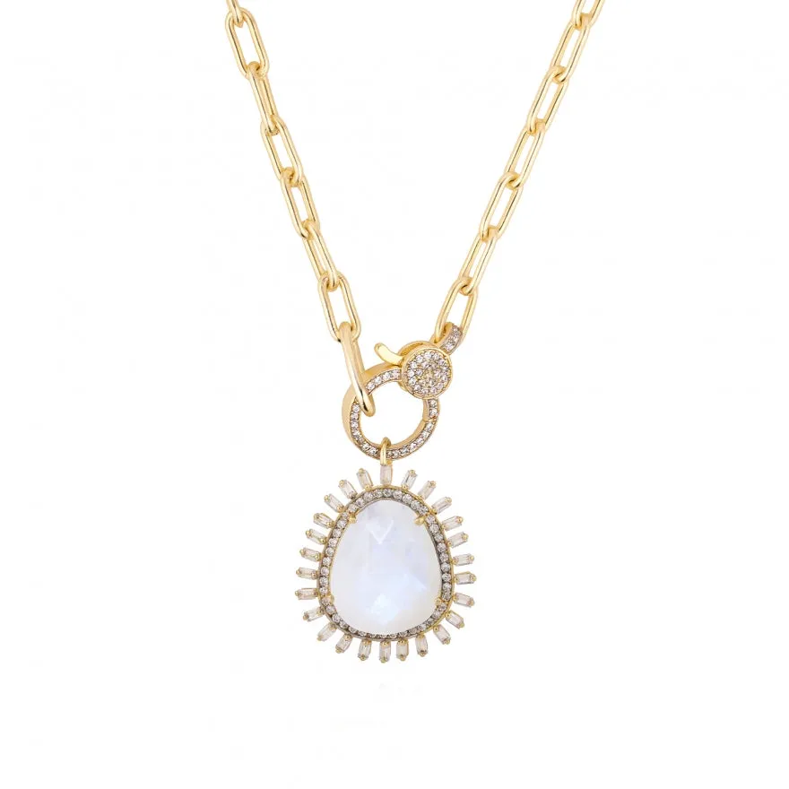 Moonstone Sunray Necklace