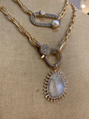 Moonstone Sunray Necklace