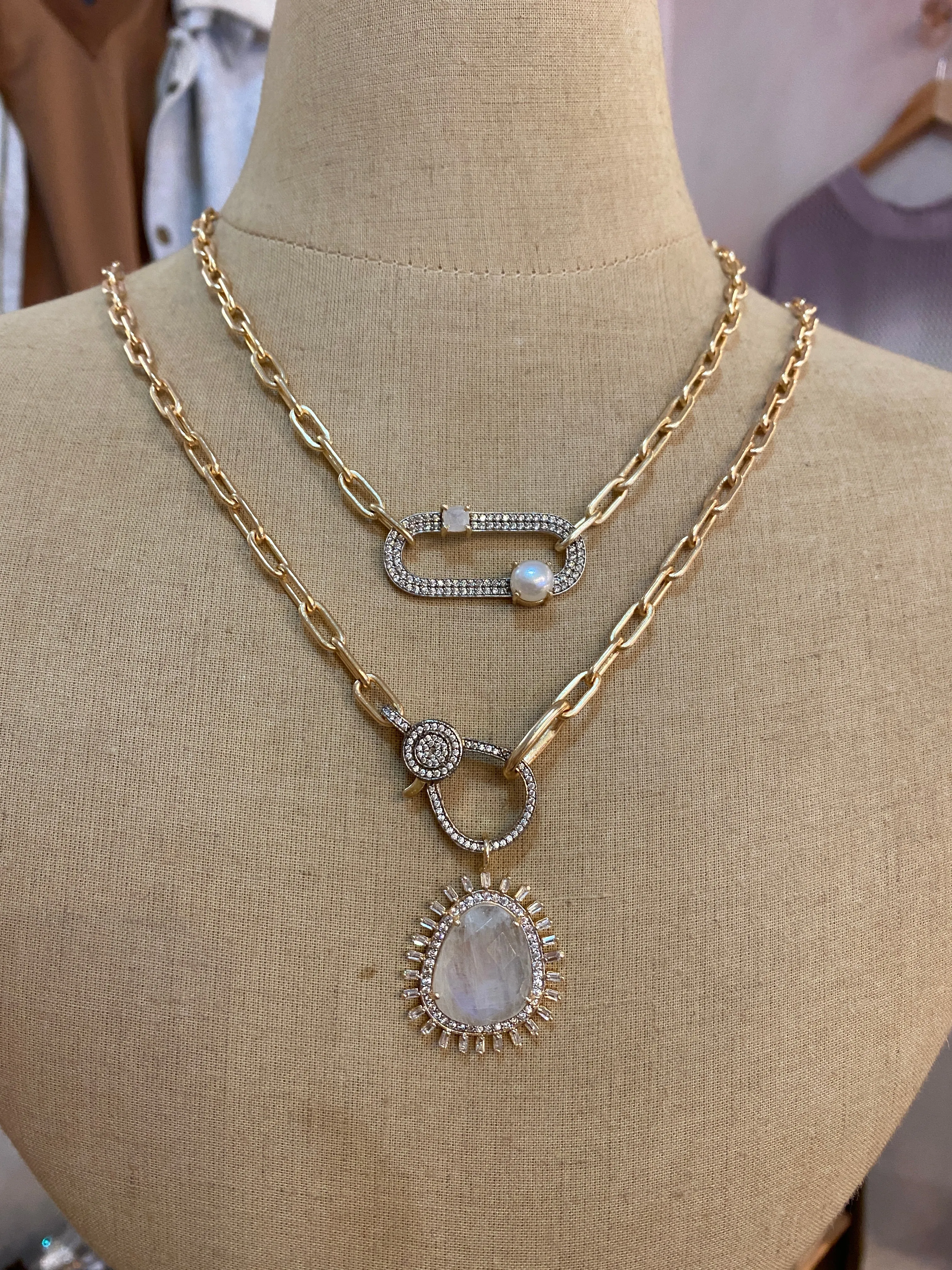 Moonstone Sunray Necklace
