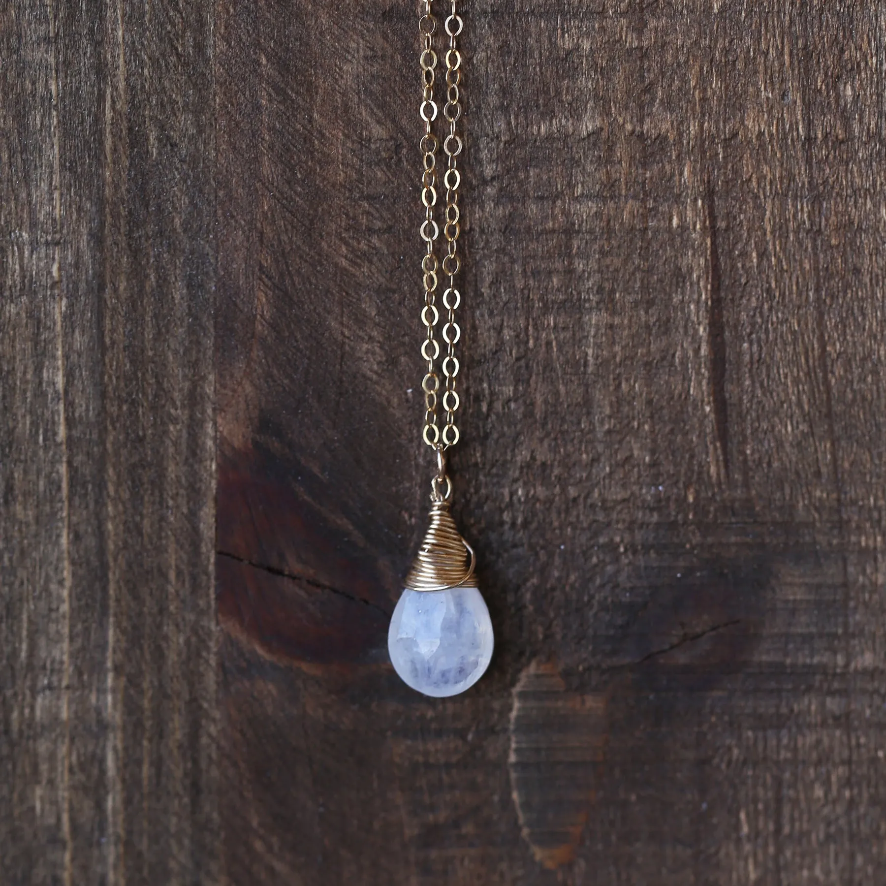 Moonstone Teardrop Necklace