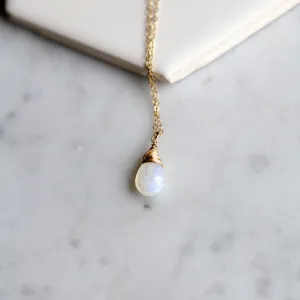 Moonstone Teardrop Necklace