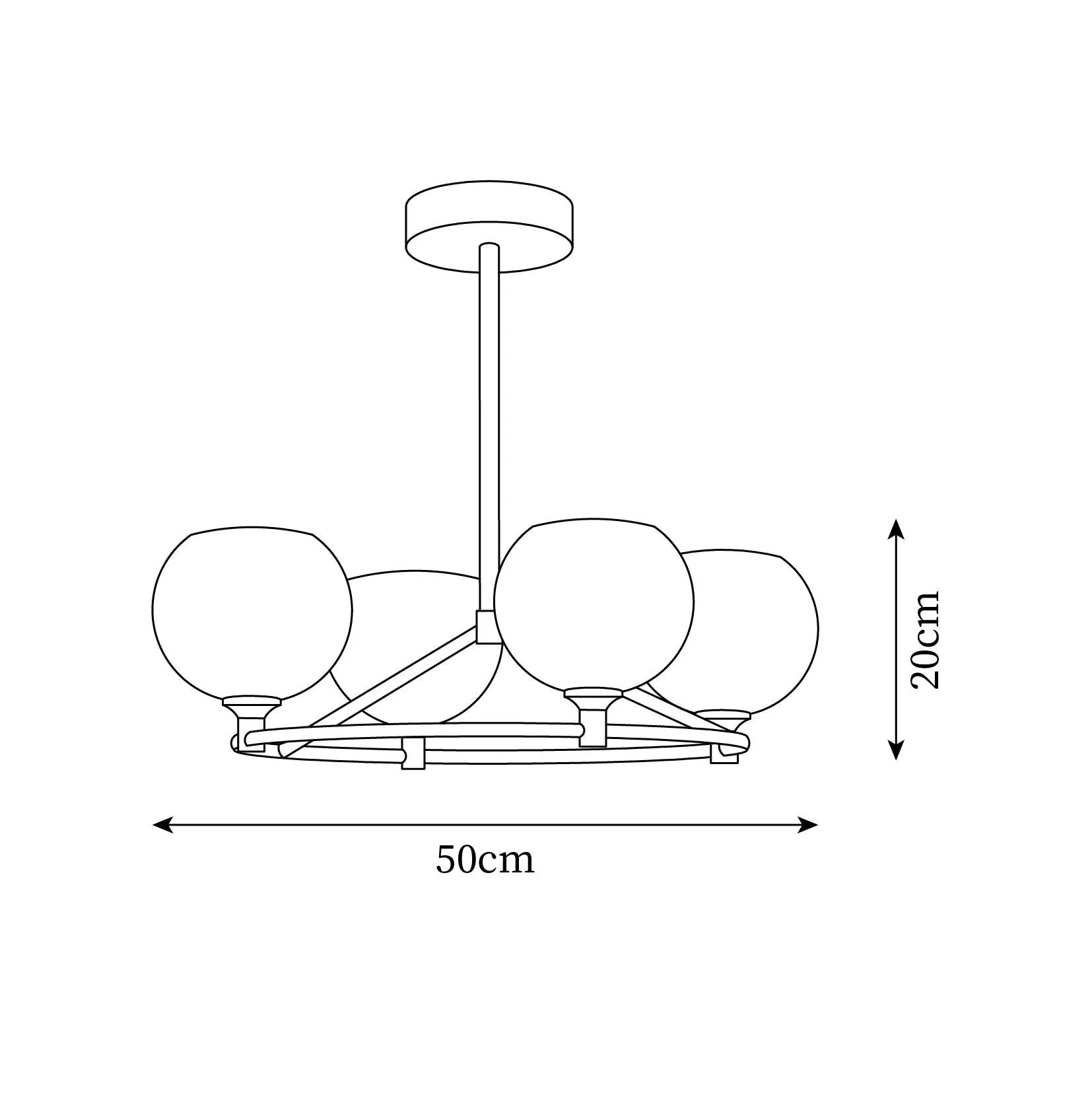 Moricio Brass Chandelier
