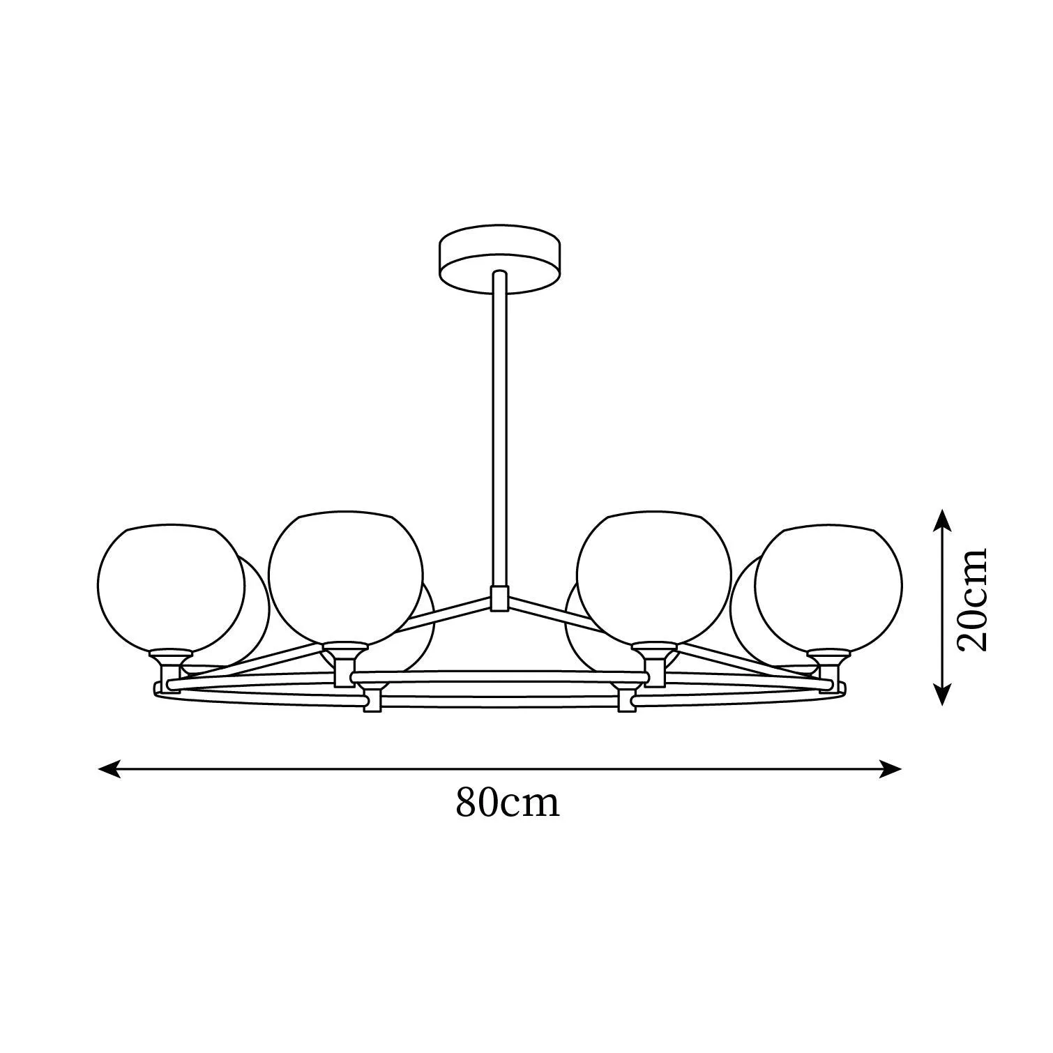 Moricio Brass Chandelier