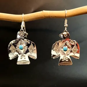 Navajo Thunderbird Dangle Earrings