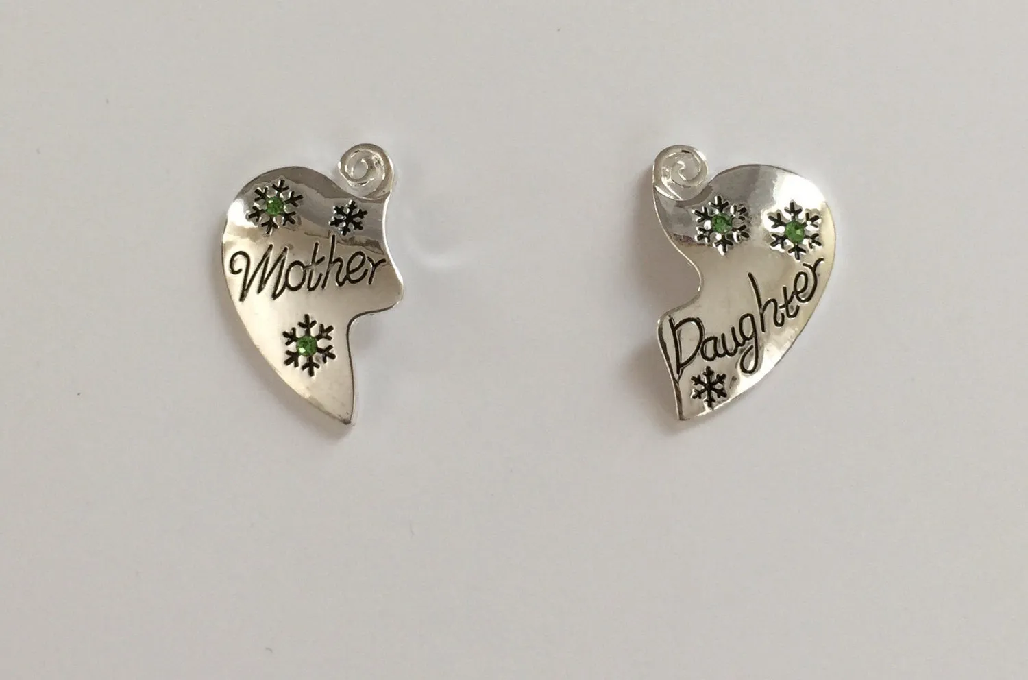 New 2 pcs Beautiful Mother Daughter Pendent Necklace Snowflakes Bracelet Jewelry Supplies Tools Chain Split 3MD