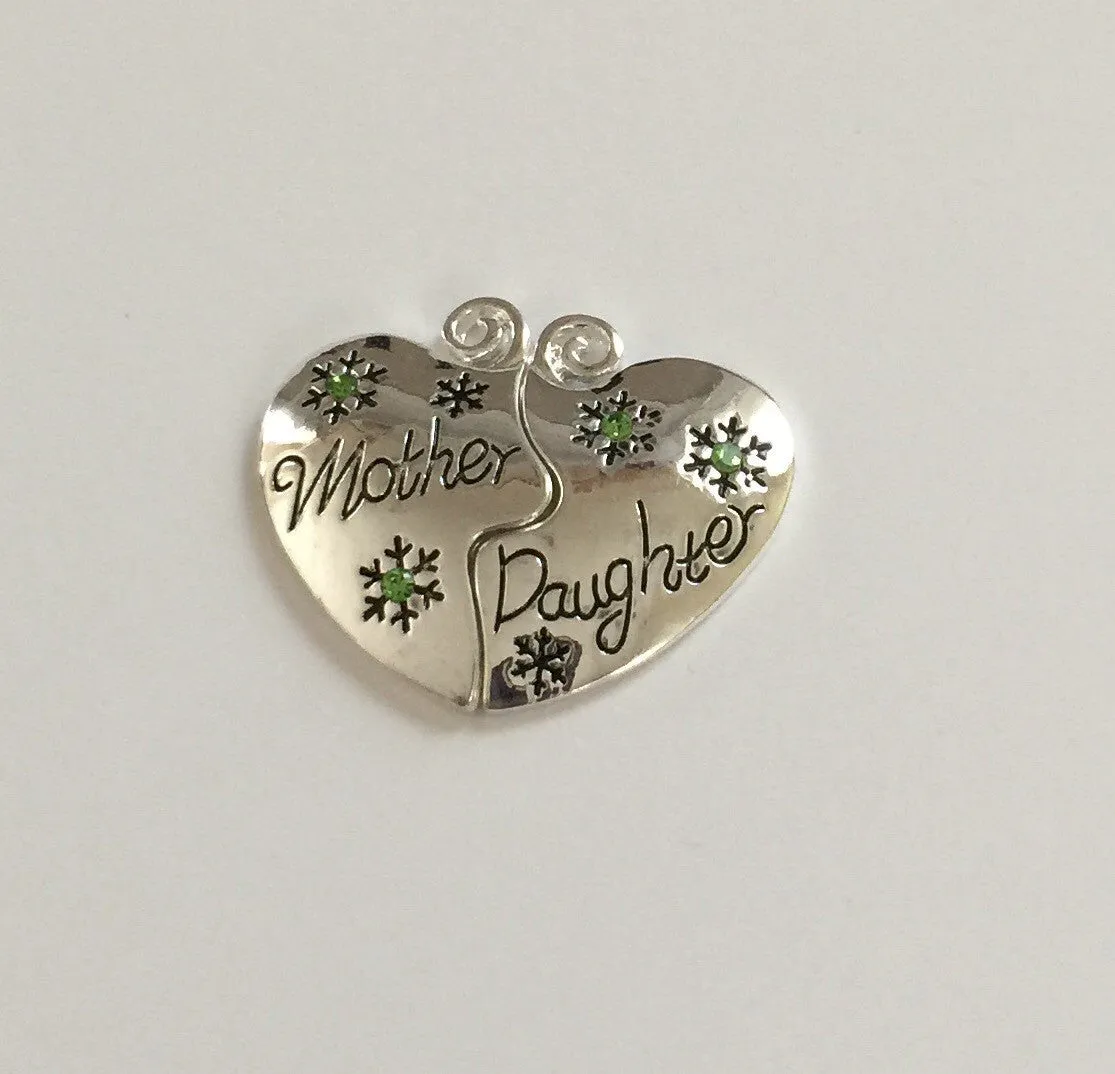 New 2 pcs Beautiful Mother Daughter Pendent Necklace Snowflakes Bracelet Jewelry Supplies Tools Chain Split 3MD