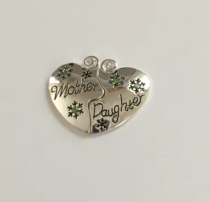 New 2 pcs Beautiful Mother Daughter Pendent Necklace Snowflakes Bracelet Jewelry Supplies Tools Chain Split 3MD