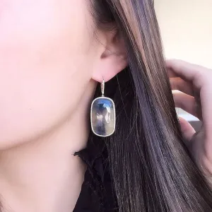 One of a Kind Sapphire Drop Earrings