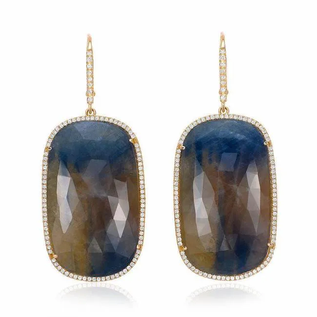 One of a Kind Sapphire Drop Earrings