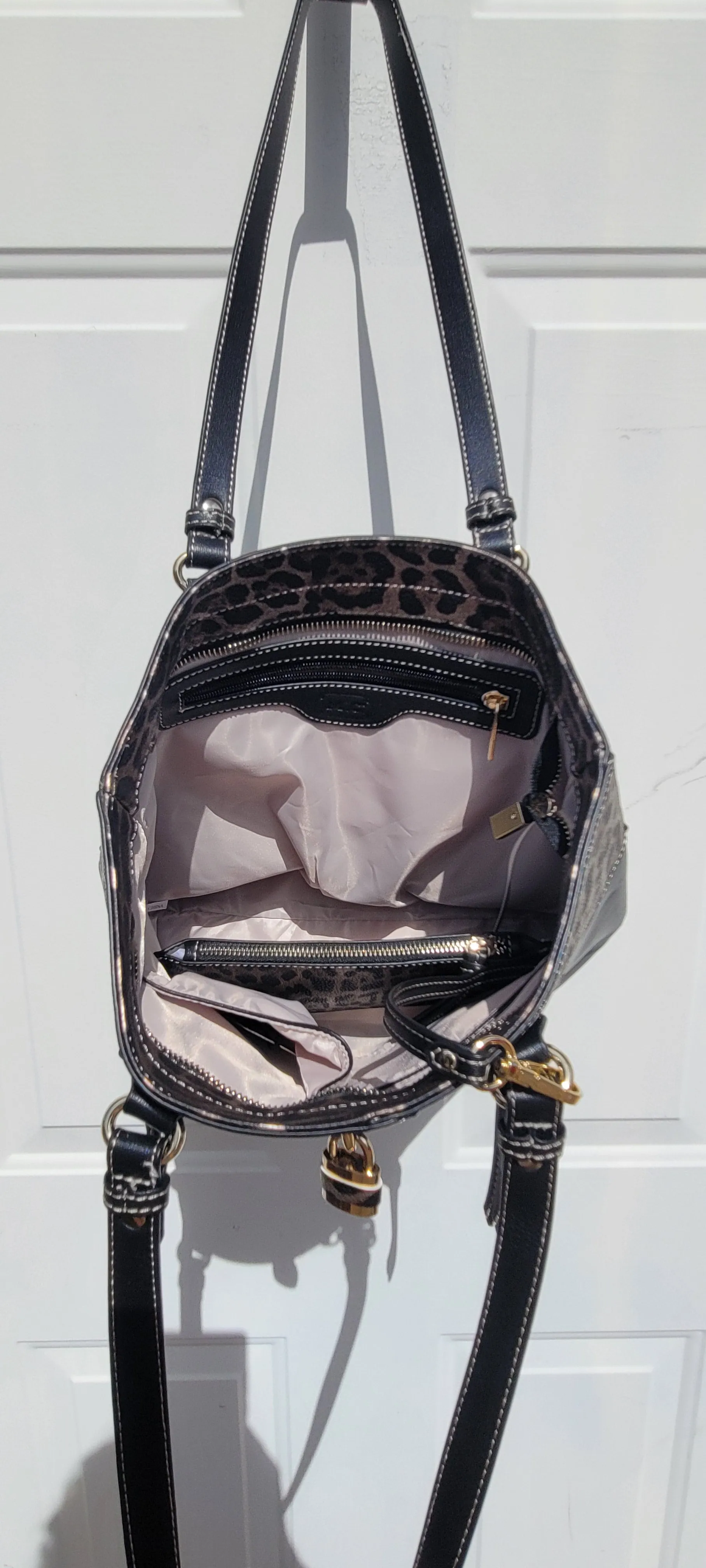 Out And About Leopard Purse - Black - FINAL SALE