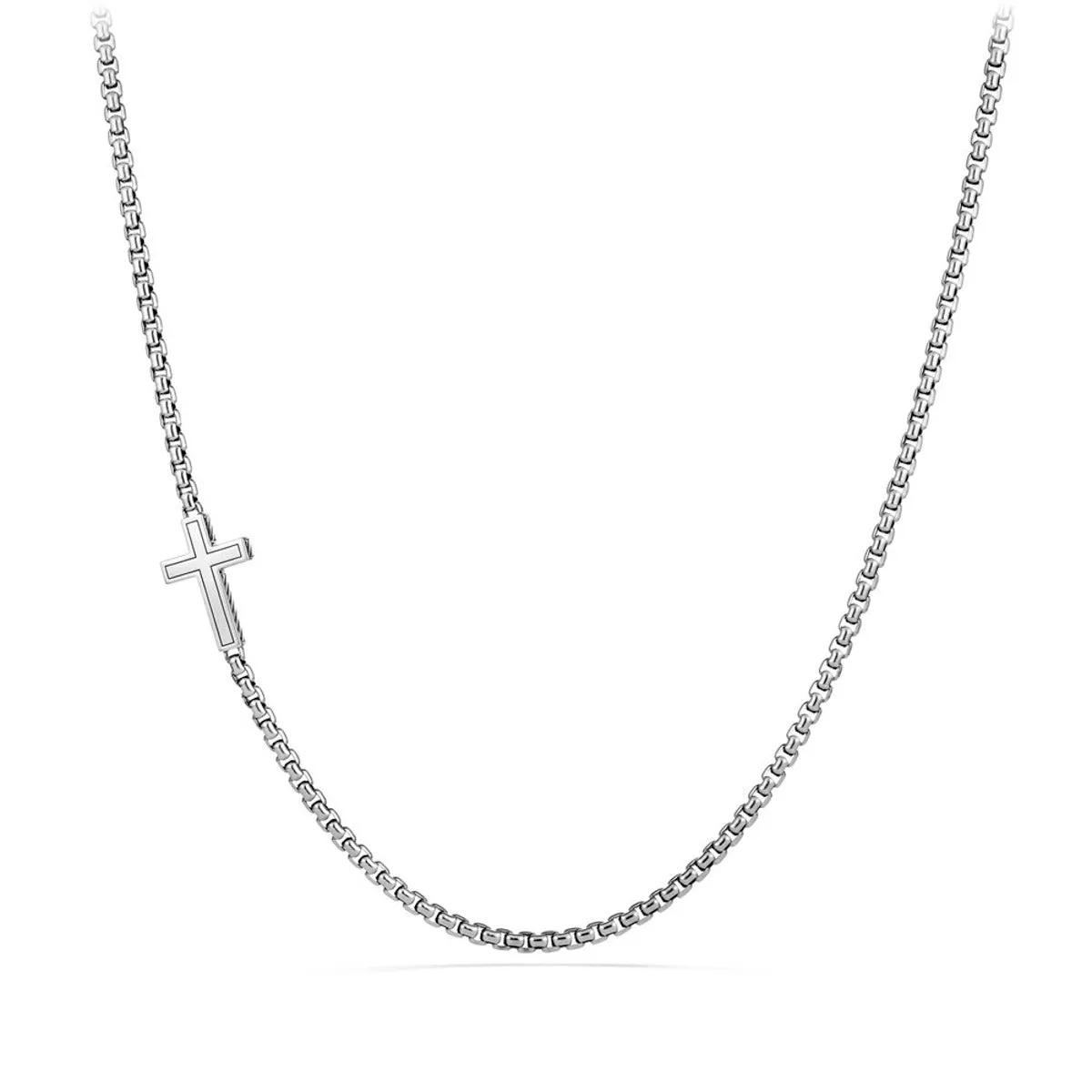 Pave Cross Necklace with Black Diamonds