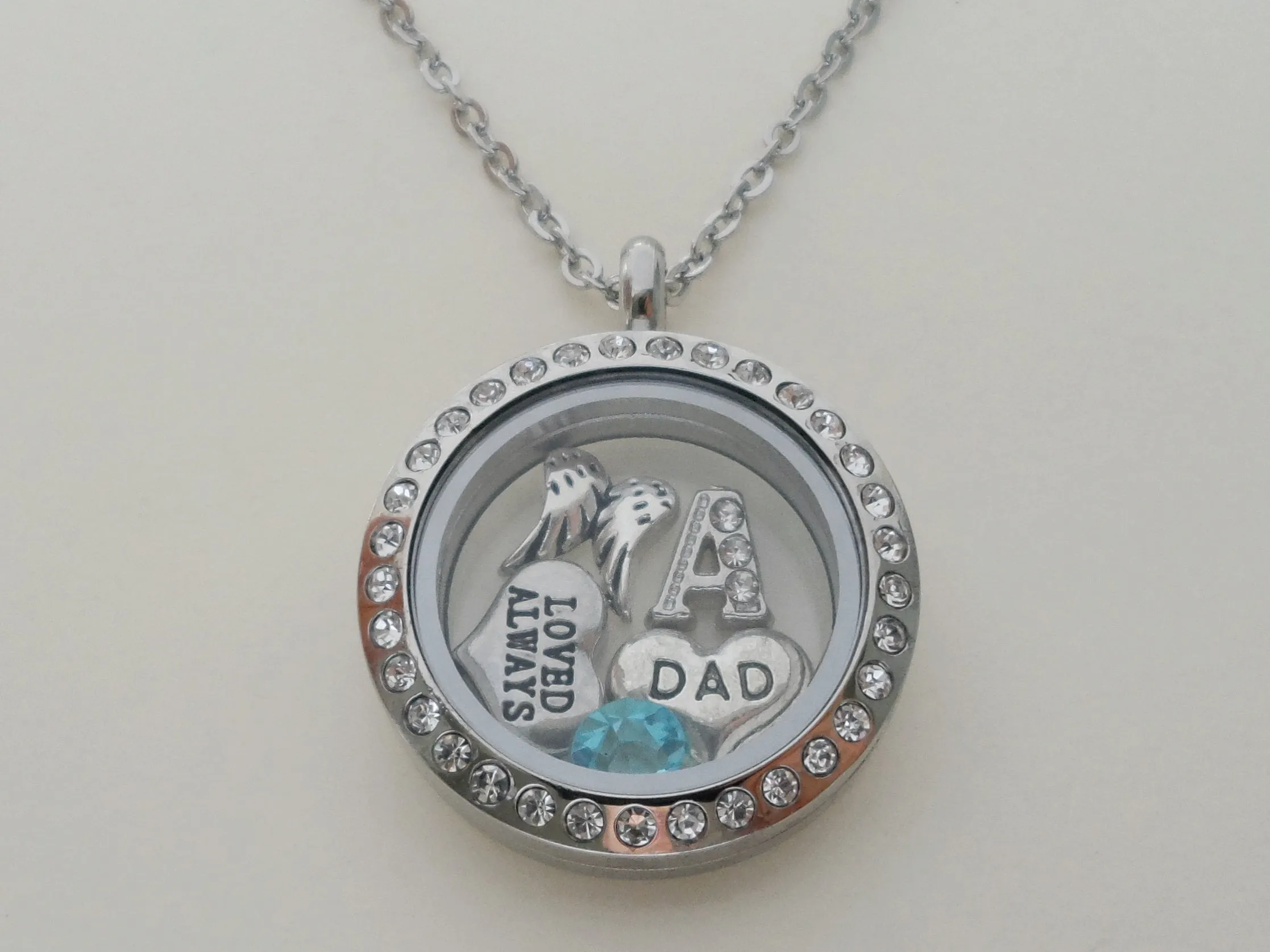 Personalized Forever in My Heart Stainless Steel Locket Necklace for Family Loss Memorial - by Jewelry Everyday