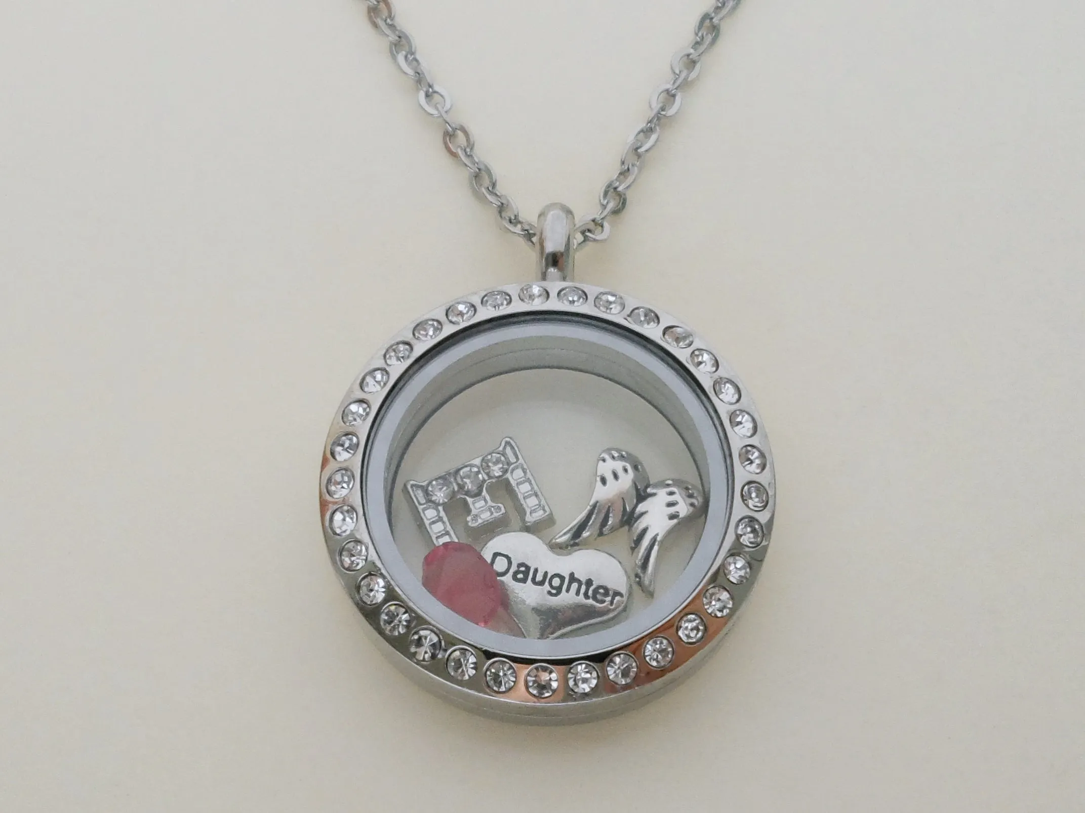 Personalized Forever in My Heart Stainless Steel Locket Necklace for Family Loss Memorial - by Jewelry Everyday
