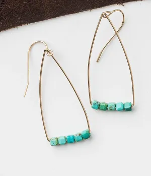 Petite Cubist Gemstone Earring
