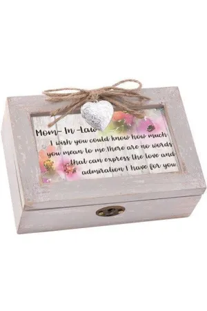 Petite Distressed Music Box with Locket - GPLPNWINDM