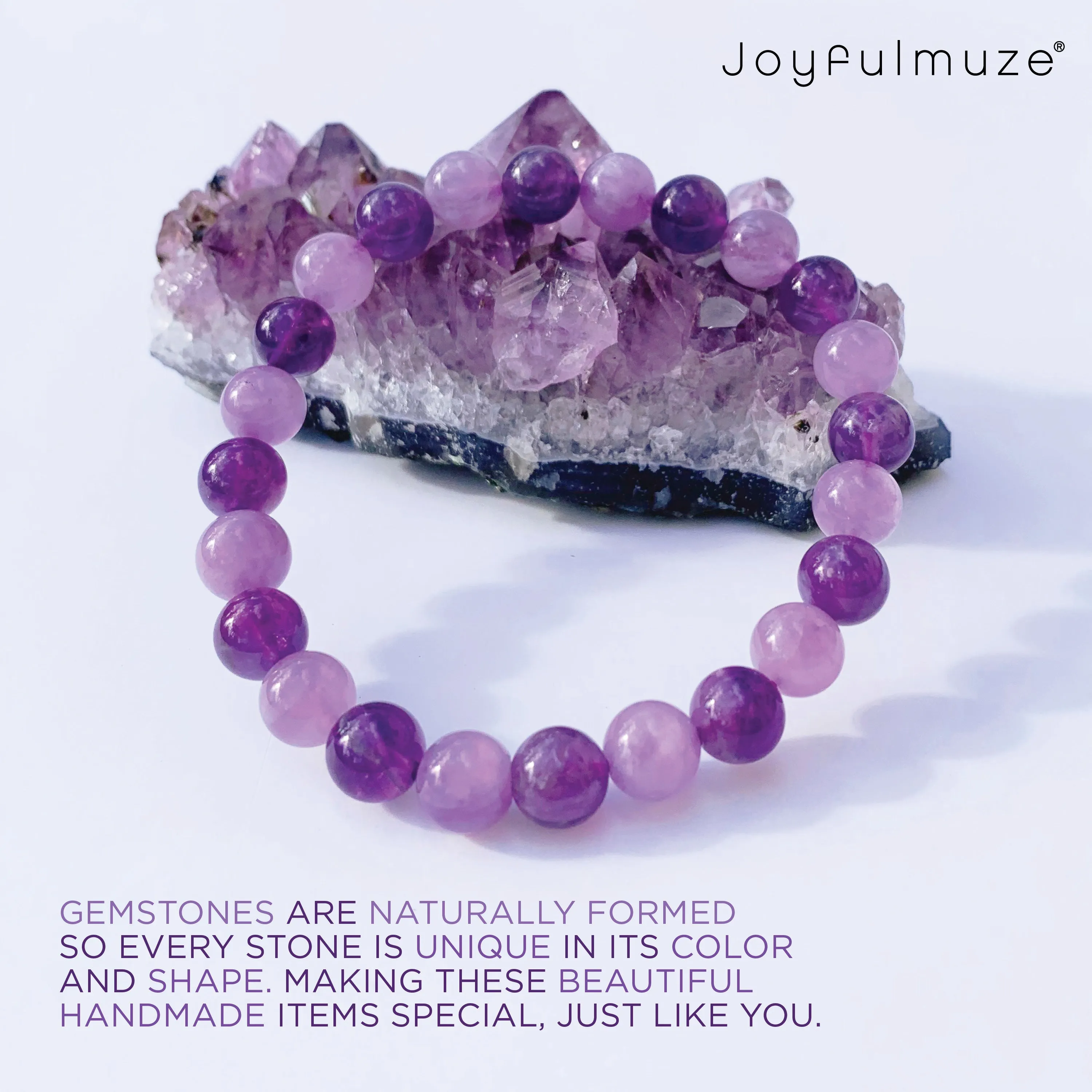 Pink and Purple Amethyst Bracelet