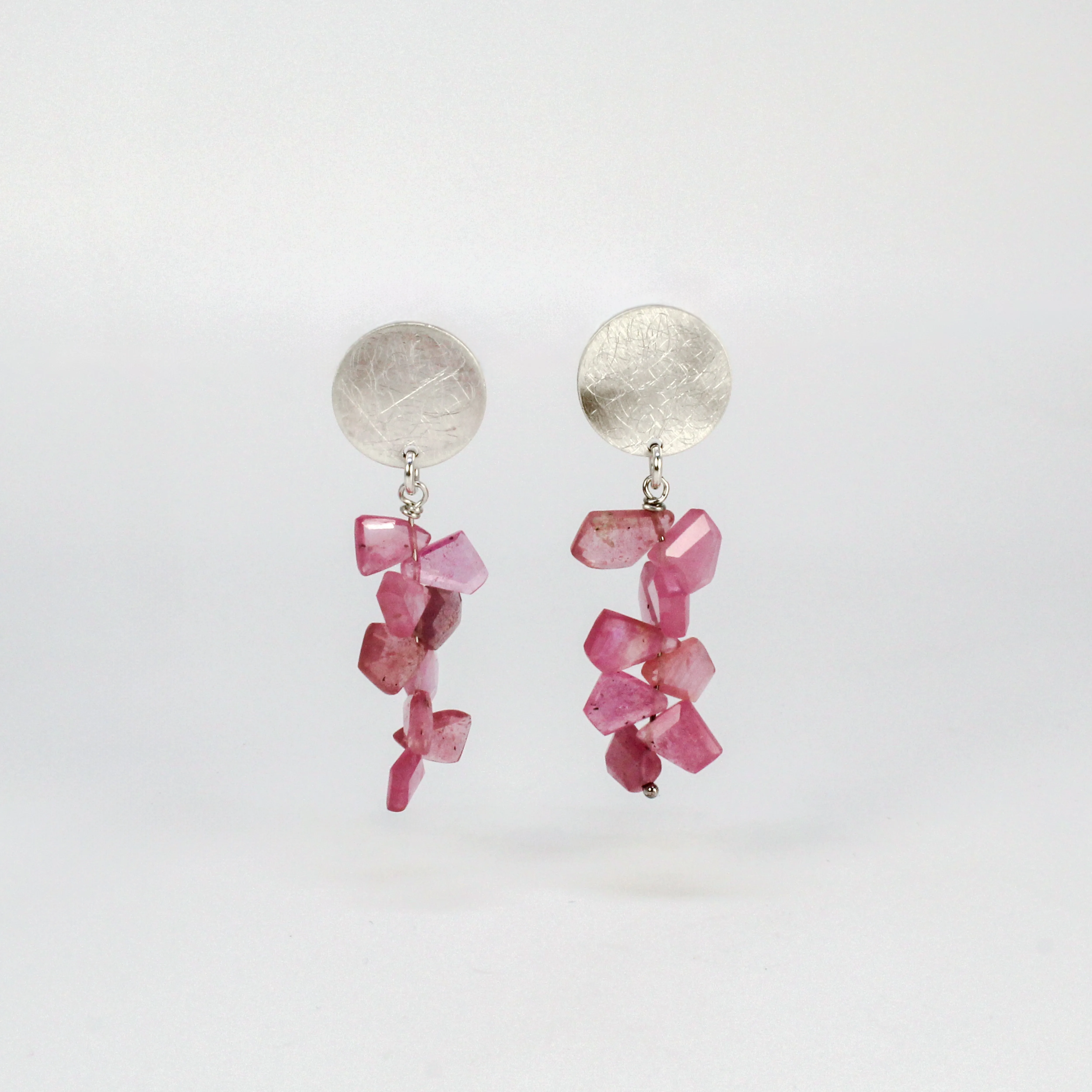 Pink Sapphire Earrings by Rina Young