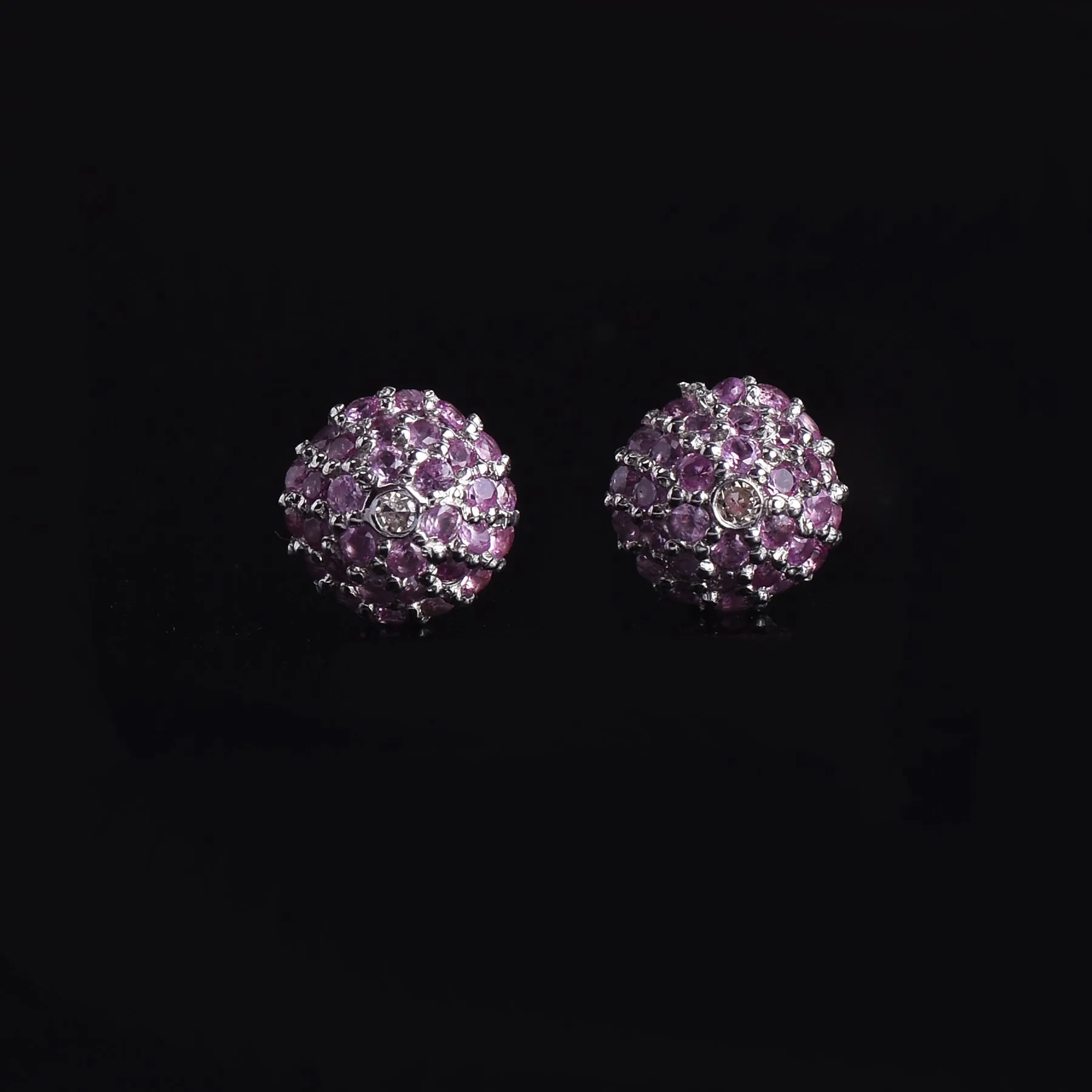 Pink Sapphire Studs