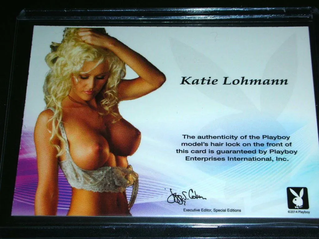 Playboy Centerfold Update 3 Katie Lohmann Spotlight Hair Locket Memorabilia Card