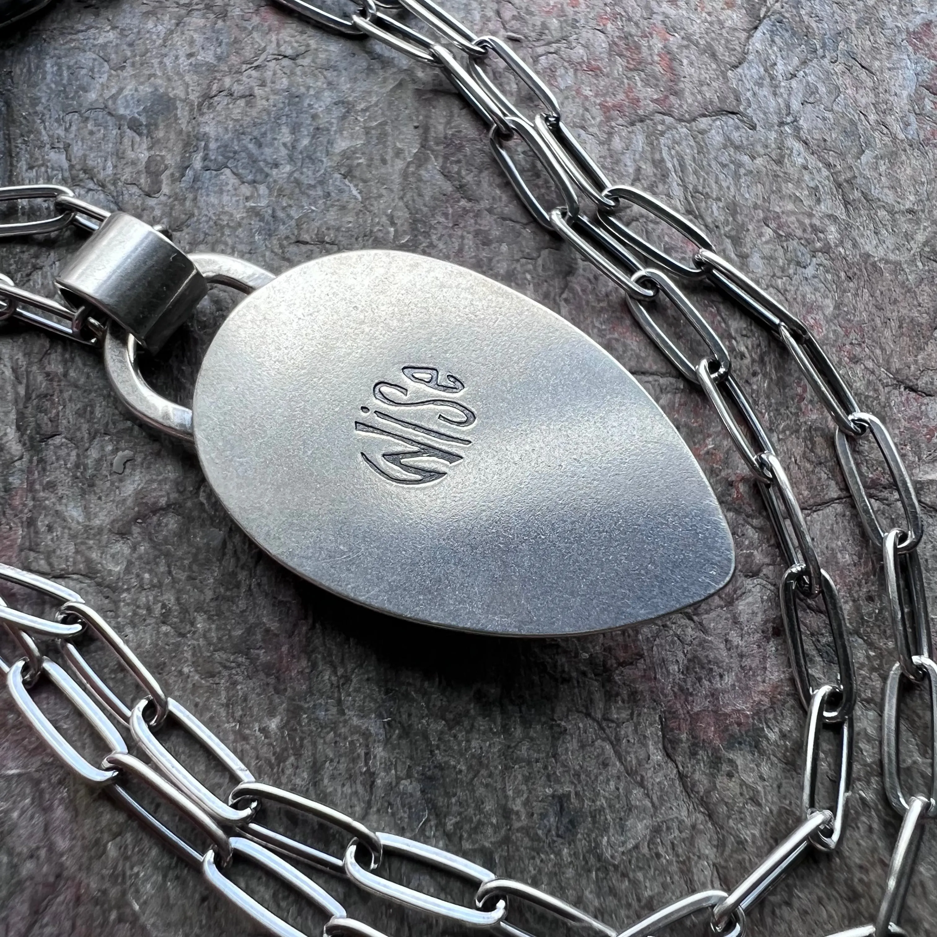 Rainbow Moonstone Sterling Silver Necklace - Handmade One-of-a-kind Pendant on Sterling Silver Chain