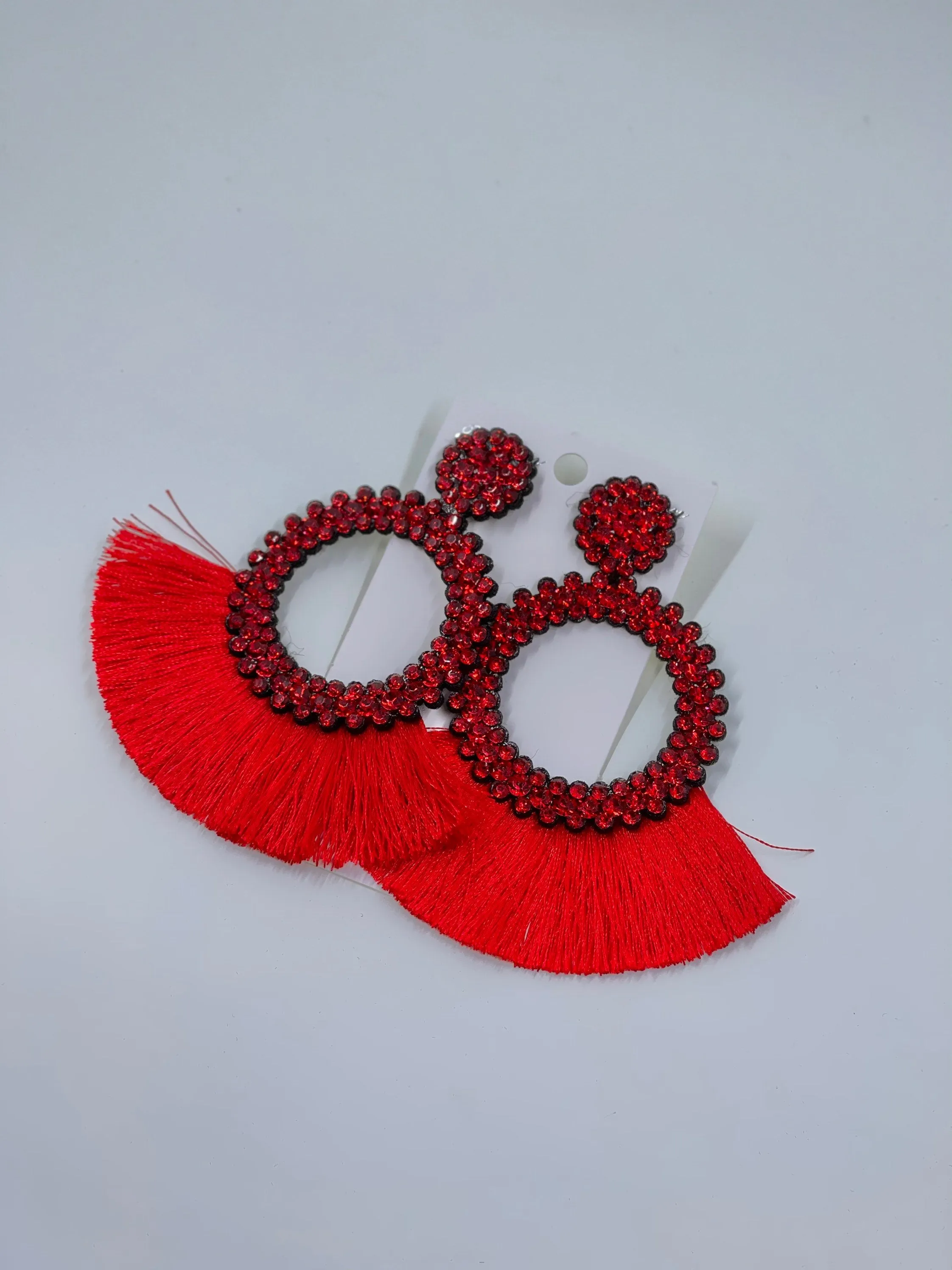 Rhinestone Fringe Earrings