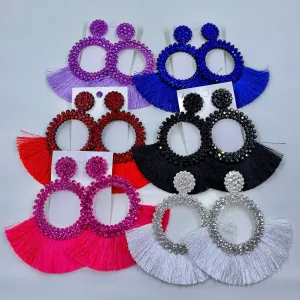 Rhinestone Fringe Earrings